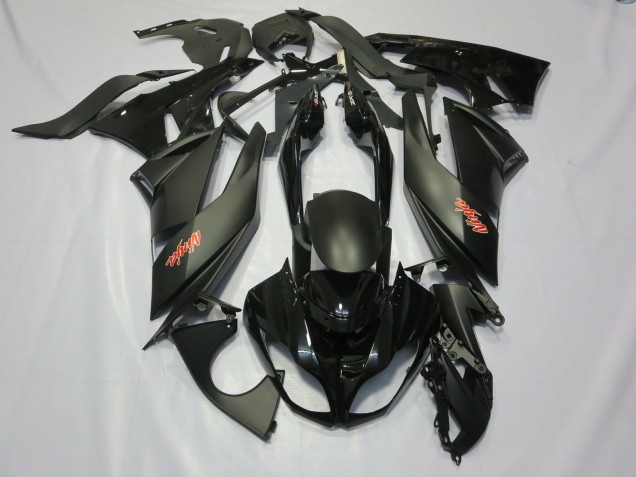 Black 2009-2012 Kawasaki ZX6R Fairings Factory Black 2009-2012 Kawasaki ZX6R Fairings Factory