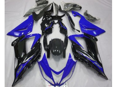 Black and Blue 2013-2018 Kawasaki ZX6R Fairings Factory