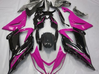 Black and Pink 2013-2018 Kawasaki ZX6R Fairings Factory