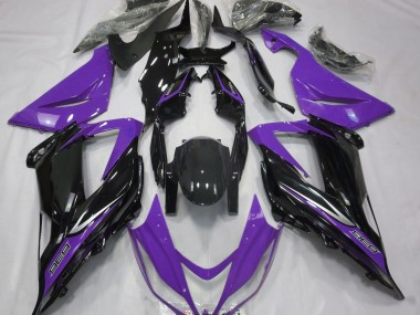Black and Purple 2013-2018 Kawasaki ZX6R Fairings Factory