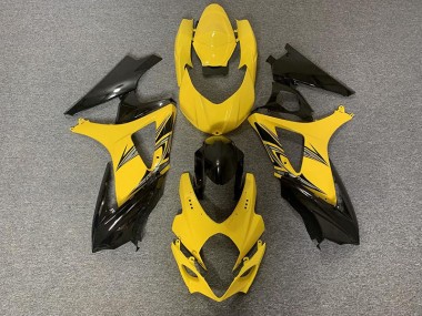 Black and Yellow 2007-2008 Suzuki GSXR 1000 Fairings Factory