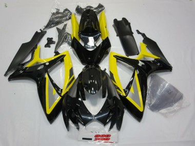 Black and Yellow Oh Ah 2006-2007 Suzuki GSXR 600-750 Fairings Factory