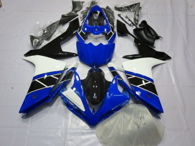 Black Black and White 2007-2008 Yamaha R1 Fairings Factory