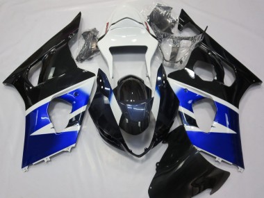 Black Blue and White 2003-2004 Suzuki GSXR 1000 Fairings Factory