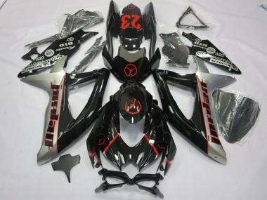 Black Grey Jordan 2008-2010 Suzuki GSXR 600-750 Fairings Factory