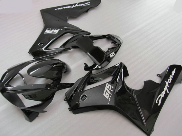 Black Triple 2006-2008 Triumph Daytona 675 Fairings Factory Black Triple 2006-2008 Triumph Daytona 675 Fairings Factory