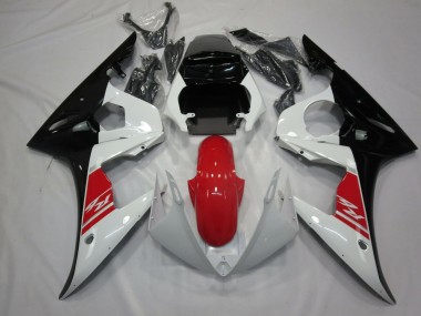 Black White and Red 2003-2005 Yamaha R6 Fairings Factory