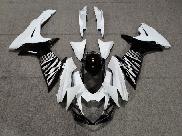 Black White and Silver 2011-2020 Suzuki GSXR 600-750 Fairings Factory Black White and Silver 2011-2020 Suzuki GSXR 600-750 Fairings Factory