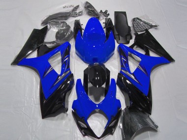 Blue and Black 2007-2008 Suzuki GSXR 1000 Fairings Factory