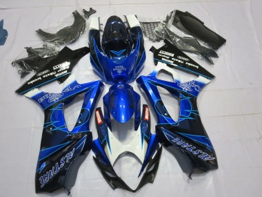 Blue and Black Corona 2007-2008 Suzuki GSXR 1000 Fairings Factory