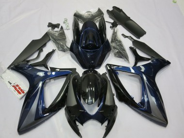Blue and Grey 2006-2007 Suzuki GSXR 600-750 Fairings Factory