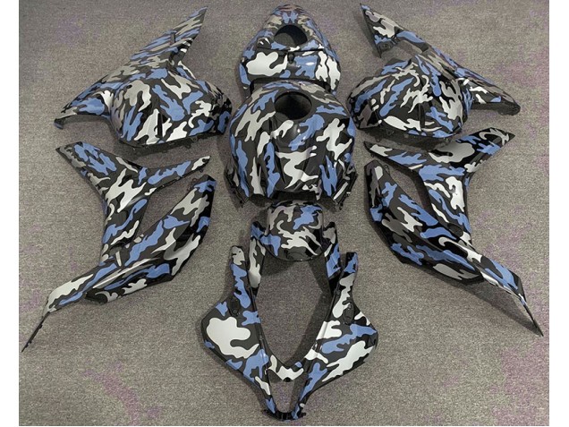 Blue and Silver Camo 2009-2012 Honda CBR600RR Fairings Factory Blue and Silver Camo 2009-2012 Honda CBR600RR Fairings Factory