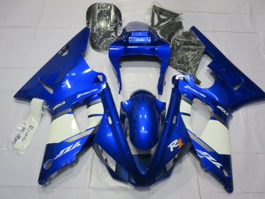 Blue and White 2000-2001 Yamaha R1 Fairings Factory