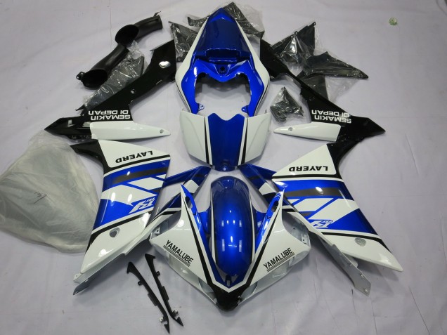 Blue and White 2007-2008 Yamaha R1 Fairings Factory Blue and White 2007-2008 Yamaha R1 Fairings Factory