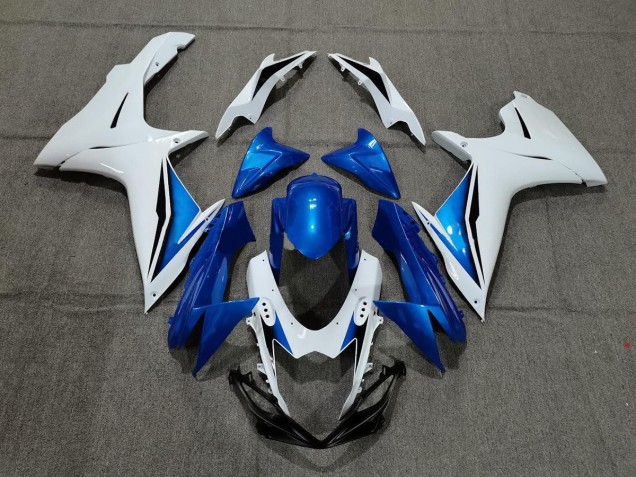 Blue and White 2011-2020 Suzuki GSXR 600-750 Fairings Factory Blue and White 2011-2020 Suzuki GSXR 600-750 Fairings Factory