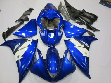 Blue and White 2013-2014 Yamaha R1 Fairings Factory