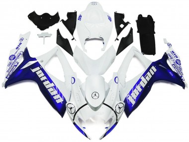 Blue and White Jordan Gloss Style 2006-2007 Suzuki GSXR 600-750 Fairings Factory