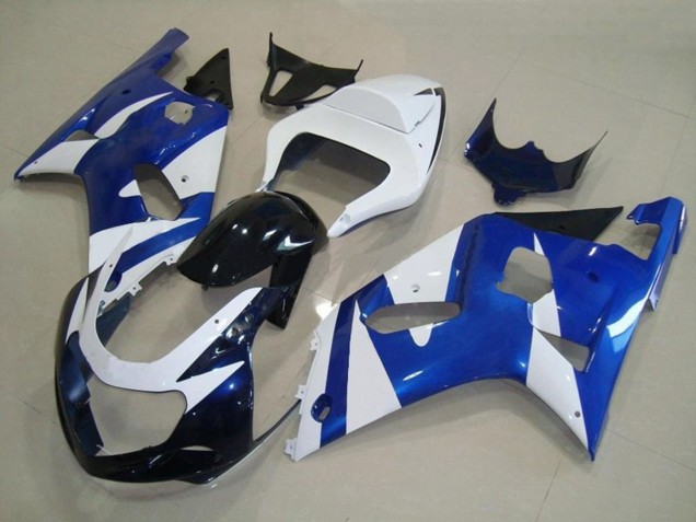 Blue and White OEM Style 2001-2003 Suzuki GSXR 600-750 Fairings Factory Blue and White OEM Style 2001-2003 Suzuki GSXR 600-750 Fairings Factory