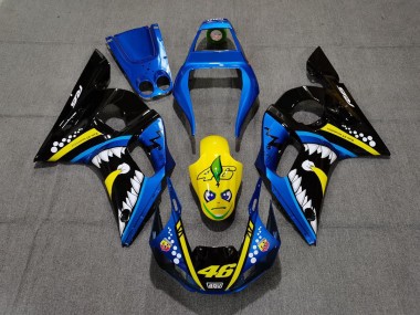 Blue and Yellow Shark 1998-2002 Yamaha R6 Fairings Factory