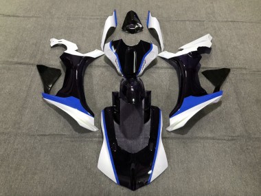 Blue Black and White 2015-2019 Yamaha R1 Fairings Factory