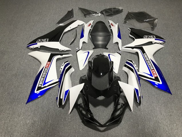 Blue Black and White writing 2011-2020 Suzuki GSXR 600-750 Fairings Factory Blue Black and White writing 2011-2020 Suzuki GSXR 600-750 Fairings Factory
