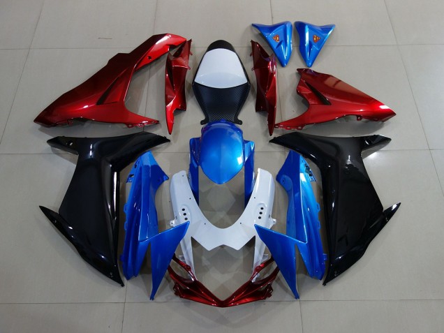 Blue / Black / Red 2011-2020 Suzuki GSXR 600-750 Fairings Factory Blue / Black / Red 2011-2020 Suzuki GSXR 600-750 Fairings Factory