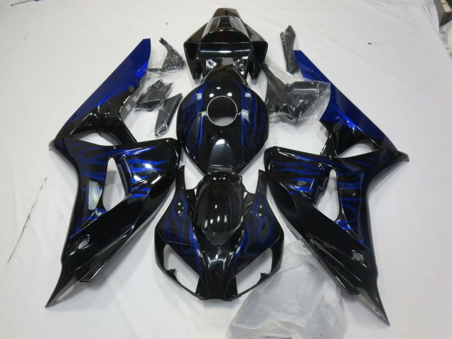 Blue Flame w Logos 2006-2007 Honda CBR1000RR Fairings Factory Blue Flame w Logos 2006-2007 Honda CBR1000RR Fairings Factory