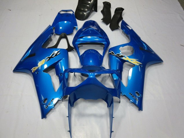 Blue Ninja 2003-2004 Kawasaki ZX6R Fairings Factory