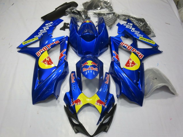 Blue Red Bull 2007-2008 Suzuki GSXR 1000 Fairings Factory Blue Red Bull 2007-2008 Suzuki GSXR 1000 Fairings Factory