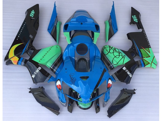Blue Shark & Green 2005-2006 Honda CBR600RR Fairings Factory Blue Shark & Green 2005-2006 Honda CBR600RR Fairings Factory