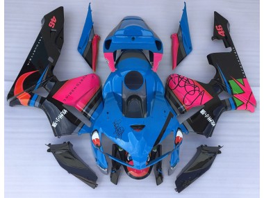 Blue Shark & Pink 2005-2006 Honda CBR600RR Fairings Factory