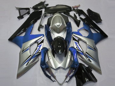 Blue Silver and Black 2005-2006 Suzuki GSXR 1000 Fairings Factory