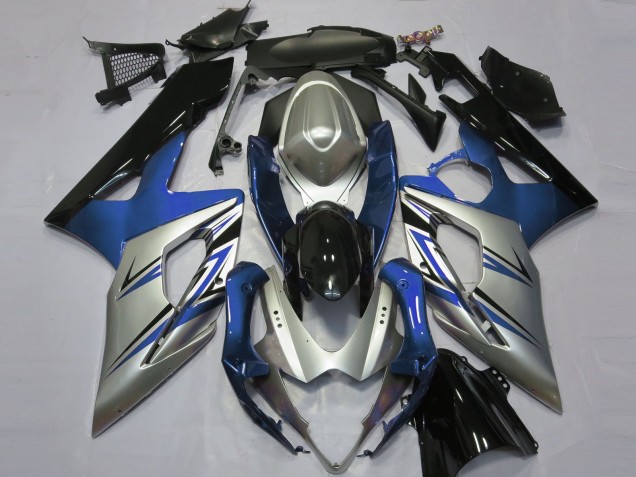 Blue Silver and Black 2005-2006 Suzuki GSXR 1000 Fairings Factory Blue Silver and Black 2005-2006 Suzuki GSXR 1000 Fairings Factory