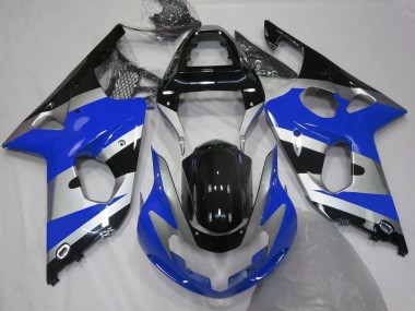 Blue Silver OEM Style 2000-2002 Suzuki GSXR 1000 Fairings Factory