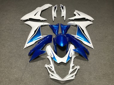 Blue White Custom 2011-2020 Suzuki GSXR 600-750 Fairings Factory