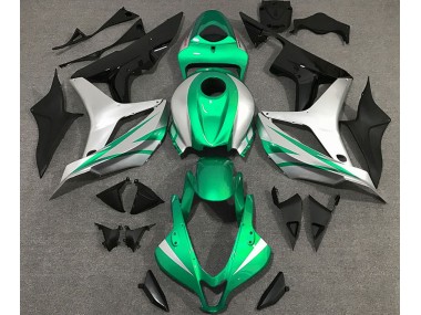 Bright Green and Silver OEM Style 2007-2008 Honda CBR600RR Fairings Factory