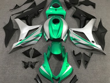 Bright Green and Silver OEM Style 2007-2008 Honda CBR600RR Fairings Factory