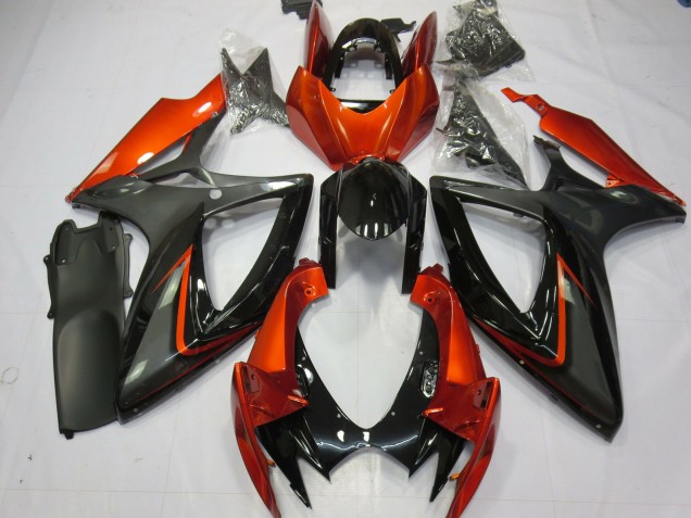 Burnt Orange and Grey 2006-2007 Suzuki GSXR 600-750 Fairings Factory Burnt Orange and Grey 2006-2007 Suzuki GSXR 600-750 Fairings Factory