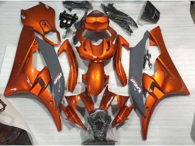 Burnt Orange and Nardo 2006-2007 Yamaha R6 Fairings Factory Burnt Orange and Nardo 2006-2007 Yamaha R6 Fairings Factory