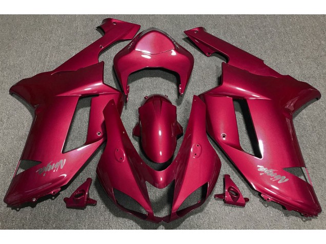 Candy Red 2007-2008 Kawasaki ZX6R Fairings Factory