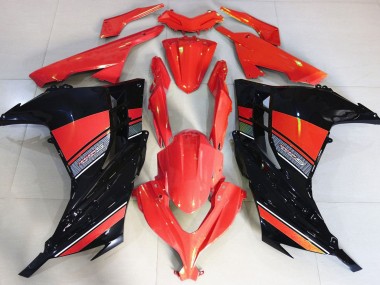 Candy Red and Black 2013-2018 Kawasaki Ninja 300 Fairings Factory