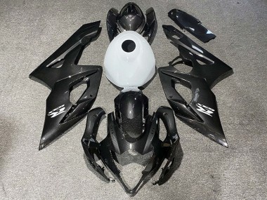Carbon Fiber Style & Gloss White 2005-2006 Suzuki GSXR 1000 Fairings Factory