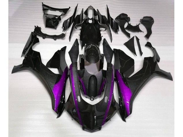 Carbon Fiber Style & Purple 2015-2019 Yamaha R1 Fairings Factory Carbon Fiber Style & Purple 2015-2019 Yamaha R1 Fairings Factory