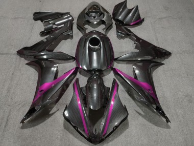 Carbon Style w Pink 2004-2006 Yamaha R1 Fairings Factory