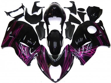 Custom Black Gloss with Pink 1997-2007 Suzuki GSXR 1300 Fairings Factory