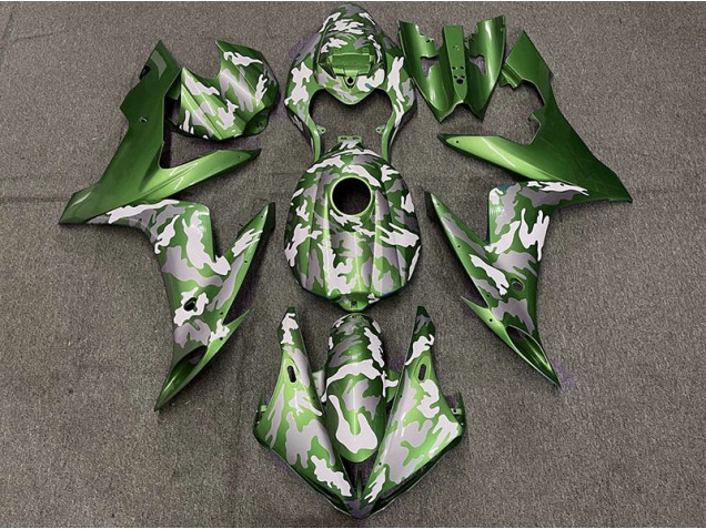 Dark Green Camo 2004-2006 Yamaha R1 Fairings Factory Dark Green Camo 2004-2006 Yamaha R1 Fairings Factory