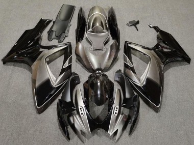Dark Silver and Black 2006-2007 Suzuki GSXR 600-750 Fairings Factory