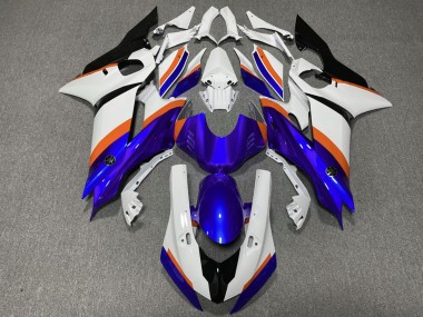 Deep Blue and Orange 2017-2019 Yamaha R6 Fairings Factory