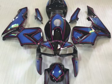 Deep Blue & Pink Outline 2005-2006 Honda CBR600RR Fairings Factory