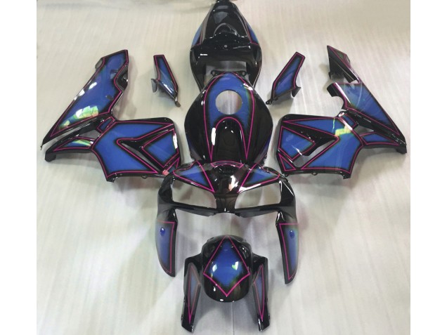 Deep Blue & Pink Outline 2005-2006 Honda CBR600RR Fairings Factory Deep Blue & Pink Outline 2005-2006 Honda CBR600RR Fairings Factory